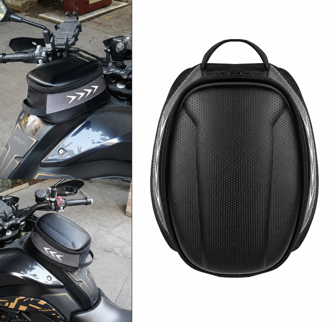 Sacoche de Réservoir Moto Rigide Magnétique 4,5L – MotoGrip